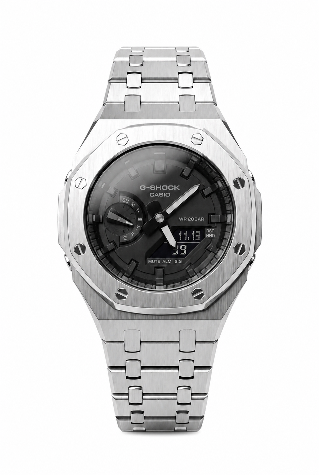 Phantom Oak - Steel Strap Black Dial Casioak Mod