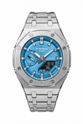 Glacial Oak - Steel Strap Glacier Blue Dial Casioak Mod